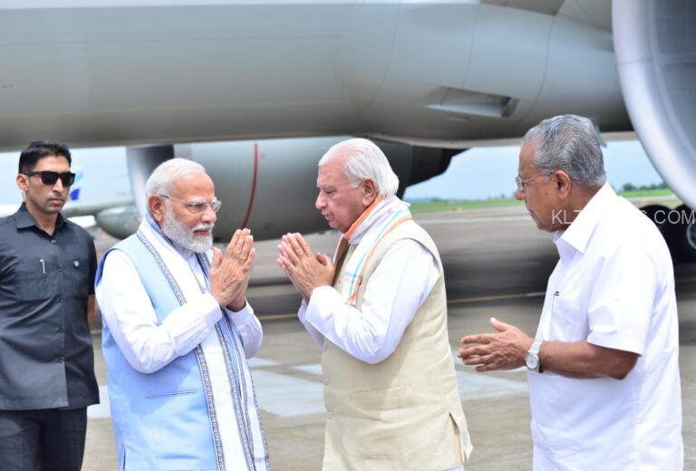 വയനാട്ടിലെ ദുരന്തബാധിത പ്രദേശങ്ങൾ സന്ദർശിക്കാനായി പ്രധാനമന്ത്രിനരേന്ദ്ര മോദി കേരളത്തിൽ