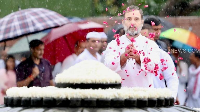 ‘ഇന്ത്യയുടെ മഹാനായ പുത്രന്‍’; രാജീവ് ഗാന്ധിയുടെ ജന്മദിനത്തില്‍ പുഷ്പാര്‍ച്ചന നടത്തി രാഹുല്‍