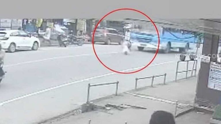 ഭാര്യയെ കാണാനില്ല, നാലു വയസ്സുള്ള മകനുമായി ബസിന് മുന്നിലേക്ക് ചാടി പിതാവ്; ഡ്രൈവറുടെ സമയോചിത ഇടപെടൽ രക്ഷയായി